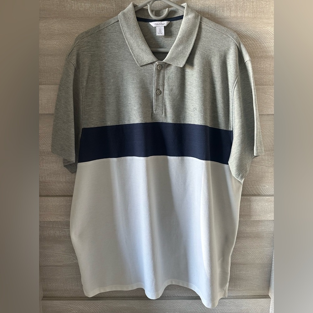Calvin Klein Men’s Striped Polo - Size XL